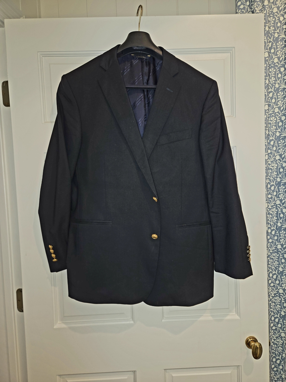 Brooks Brothers Black Blazer with Gold Buttons